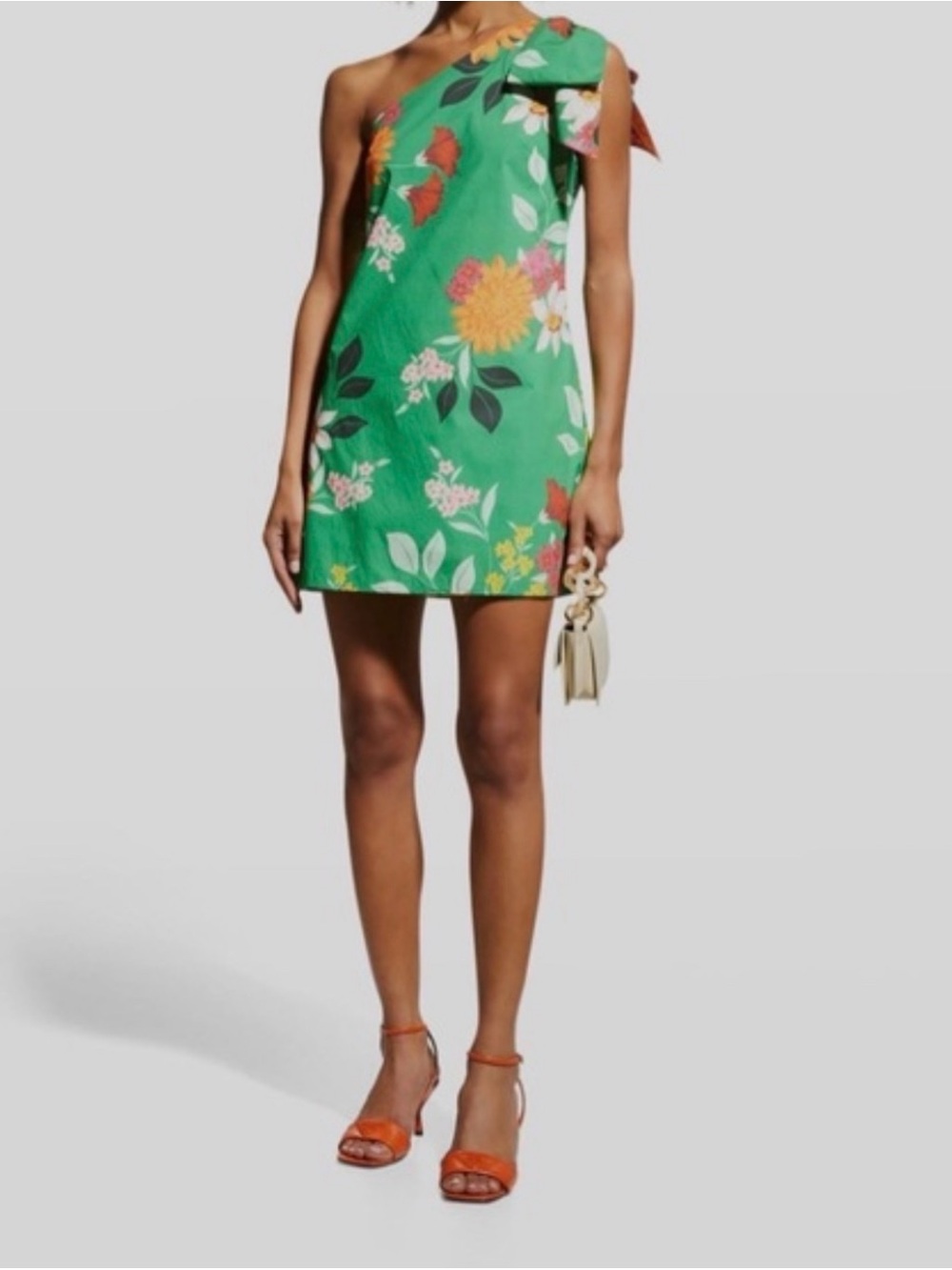 Cara Cara One Shoulder Edie Green Dress XS
